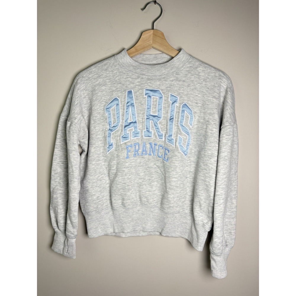 Girls Abercrombie And Fitch Paris France Crewneck Sweatshirt Size 11/12